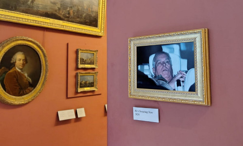 Infamous taxi photo of shamed Andrew�s arrest put on display in the Louvre