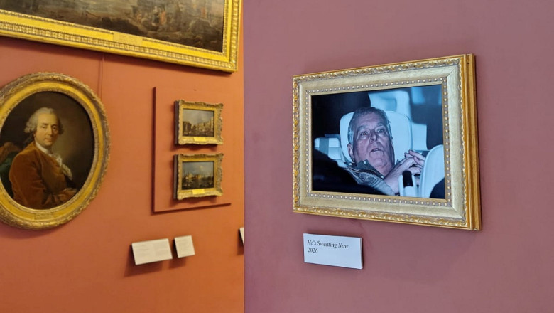 Infamous taxi photo of shamed Andrew�s arrest put on display in the Louvre