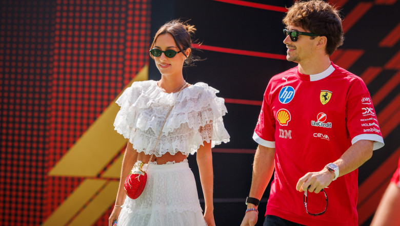 Charles Leclerc s-a căsătorit în secret la Monaco cu Alexandra Saint-Mleux/ Profimedia