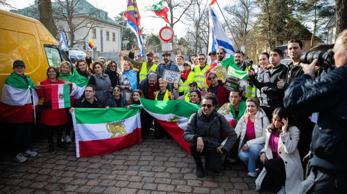 Germany: Pro Israel Iran Opposition Rally Near Israeli Embassy in Berlin