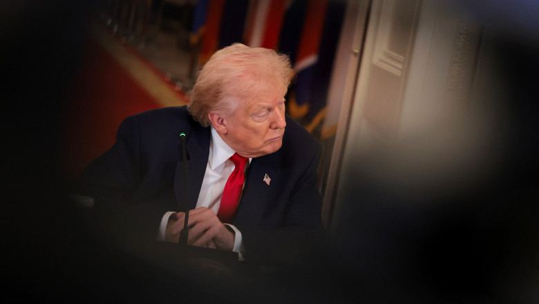 President Trump Participates In A Saving College Sports Roundtable In The East Room