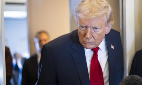 President Trump Spends Weekend At Mar-a-Lago Resort In Florida