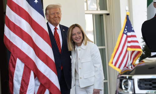 President Trump Meets With Visiting Italian Prime Minister Giorgia Meloni At The White House