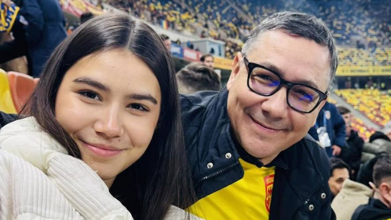 Victor Ponta alături de fiica lui/ Foto: Facebook