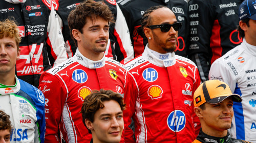 Melbourne, Australie. 08th Mar, 2026. LECLERC Charles (mco), Scuderia Ferrari SF-26, HAMILTON Lewis (gbr), Scuderia Ferrari SF-26, portrait during the Formula 1 Qatar Airways Australian Grand Prix 2026, 1st round of the 2026 Formula One World Championship