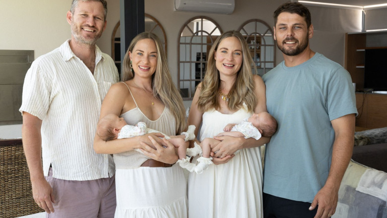 EXCLUSIVE: ‘We’re identical twins and BOTH had babies on our BIRTHDAY – we do everything together’