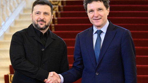 Volodimir Zelenski și Nicușor Dan, la Palatul Cotroceni, 12 martie 2026