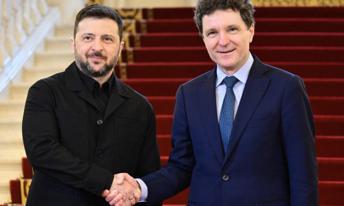 Volodimir Zelenski și Nicușor Dan, la Palatul Cotroceni, 12 martie 2026