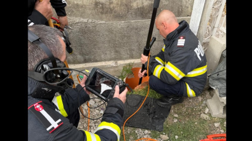 Catelusi salvati de pompieri la Deva