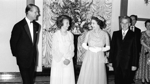 Vizita lui Ceausescu in UK