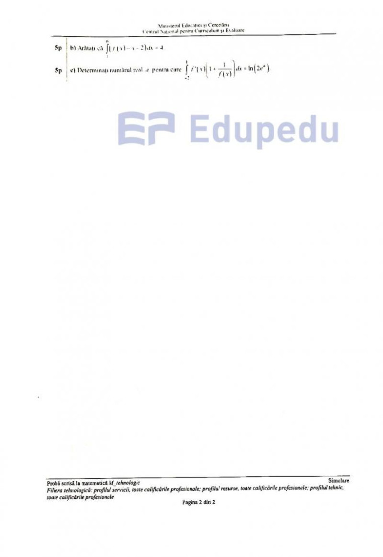 subiecte simulare mate tehnologic 2
