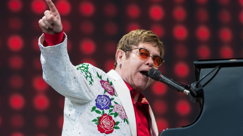 Elton John Performs at the Twickenham Stoop