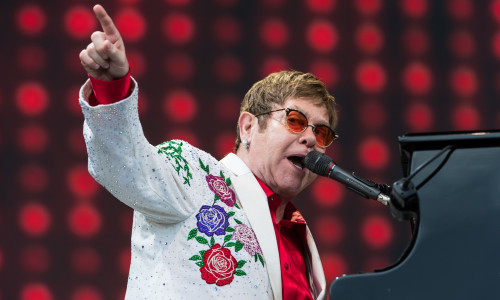 Elton John Performs at the Twickenham Stoop