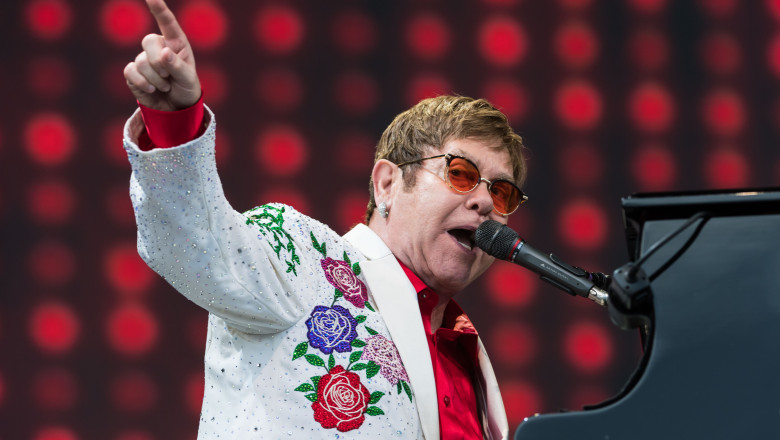 Elton John Performs at the Twickenham Stoop