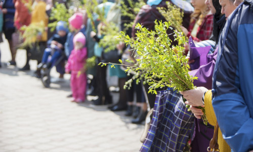 salcie de florii la biserica