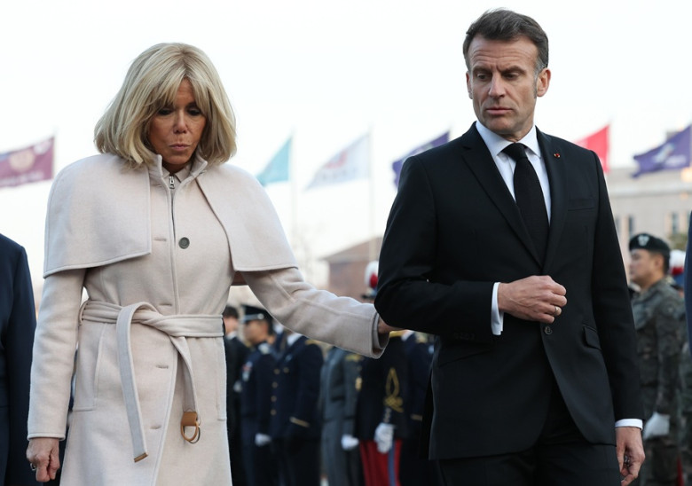 French President Macron Visits War Memorial Of Korea