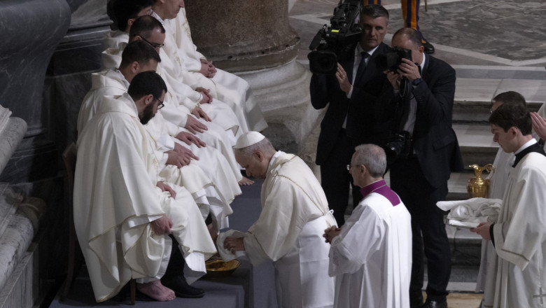 Pope Leo XIV Celebrates the Mass of the Lord's Supper on Holy Thursday