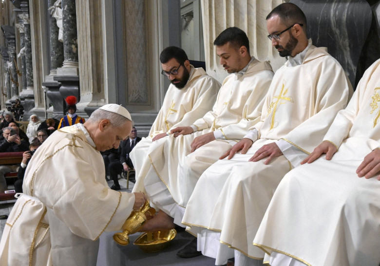 Pope Leo XIV Leads the Mass of the Lord's Supper - Vatican