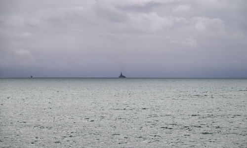 Spanish warships heading to Iran. Two spanish military vessels cruising direction Strait of Hormuz. Cadiz, Andalusia, Spain, Europe.