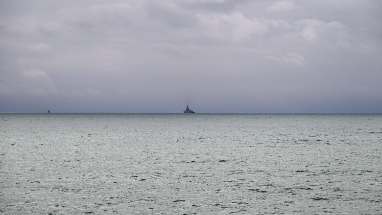 Spanish warships heading to Iran. Two spanish military vessels cruising direction Strait of Hormuz. Cadiz, Andalusia, Spain, Europe.
