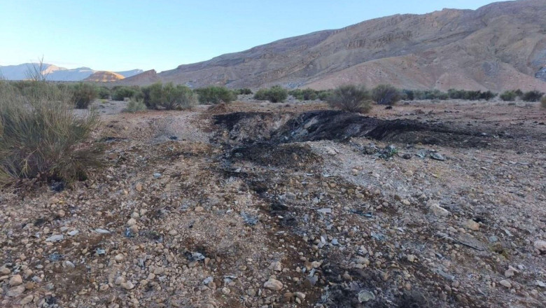 This image, distributed by Iranian state media on April 3, 2026, purports to show debris from a U.S. F-15E fighter jet allegedly shot down in Iran. U.S. officials have said one crew member was rescued and a search was underway for the second, while Irania