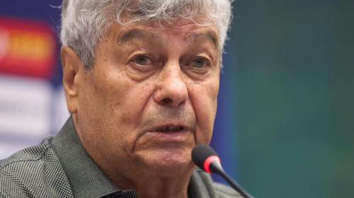 Bucharest, Romania. 6th Aug, 2024: Mircea Lucescu, the new coach of the Romanian National Football Team, is presented during a press conference by the Romanian Football Federation. Credit: Lucian Alecu/Alamy Live News