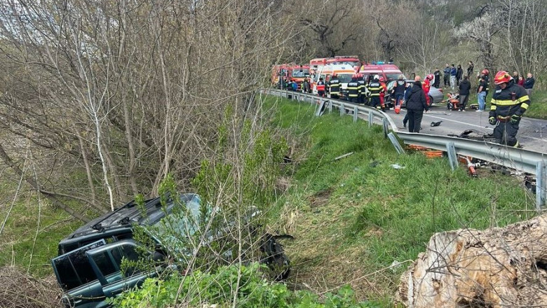 Accident grav în județul Sibiu/ Foto: ISU Sibiu