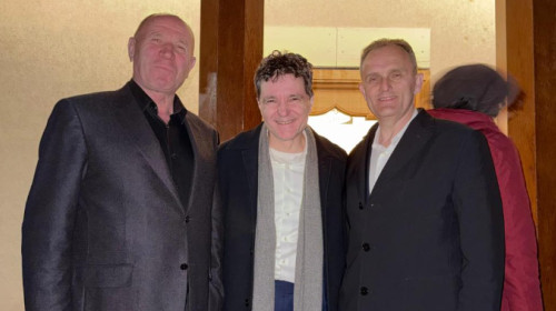 Nicușor Dan, alături de doi membri PSD, președintele CJ Prahova și primarul din Cornu