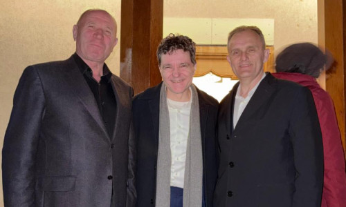 Nicușor Dan, alături de doi membri PSD, președintele CJ Prahova și primarul din Cornu