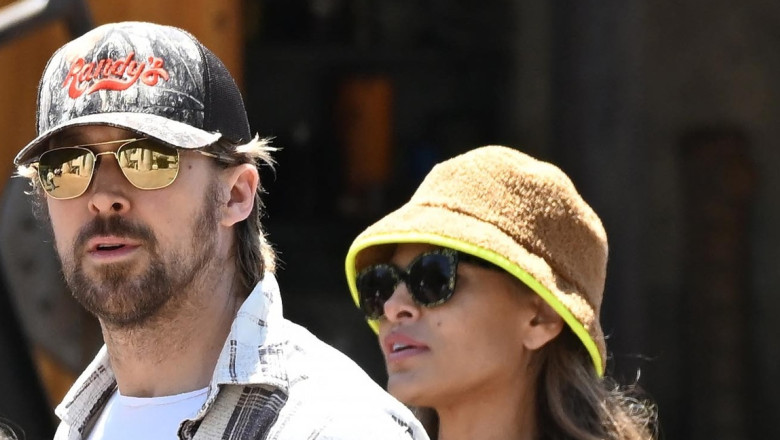 EXCLUSIVE: Ryan Gosling and Eva Mendes have a rare outing as they celebrate their daughter Amada's birthday at the happiest place on earth, Disneyland