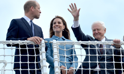 The Duke & Duchess Of Cambridge Attend The Naming Ceremony For The RSS Sir David Attenborough