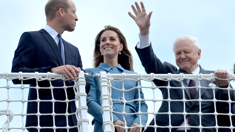 The Duke &amp; Duchess Of Cambridge Attend The Naming Ceremony For The RSS Sir David Attenborough