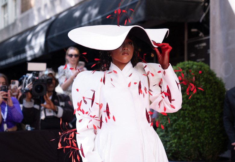 Celebrities depart Mark Hotel ahead of 2026 Met Gala in New York City