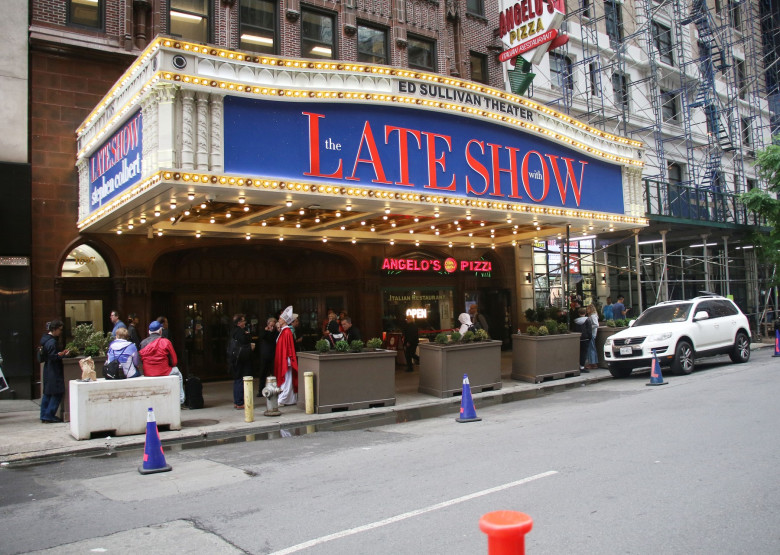 Outside 'The Late Show With Stephen Colbert' Studios Before Last Show