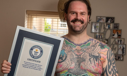 Man breaks world record for Marvel tattoos - with 63 inkings costing £18k