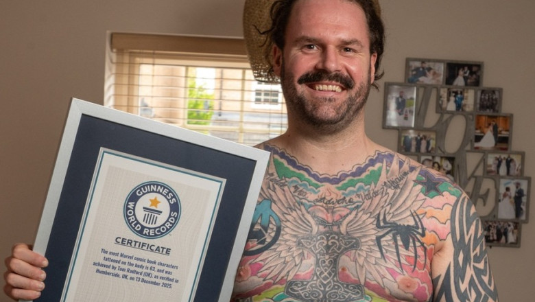 Man breaks world record for Marvel tattoos - with 63 inkings costing £18k