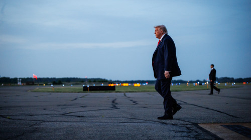 President Trump Travels To Wisconsin And New Jersey