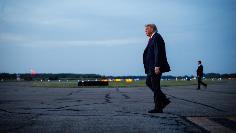 President Trump Travels To Wisconsin And New Jersey