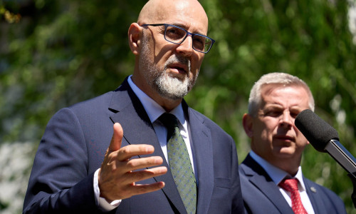 Bucharest, Romania. 18th May, 2026: Kelemen Hunor, president of Democratic Alliance of Hungarians in Romania (UDMR), makes press statements after the consultations with Romanian President Nicusor Dan at Cotroceni Palace. Consultations are held for appoint