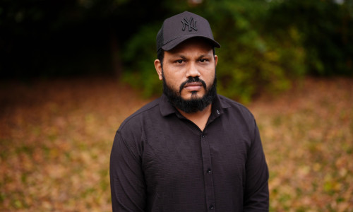 EMBARGOED TO 0600 GMT MONDAY NOVEMBER 3 The sole survivor of the Air India crash, Vishwash Kumar Ramesh, poses for a photo in Oadby, near Leicester, following an interview with the PA news agency. Briton Ramesh survived the disaster on June 12 that killed