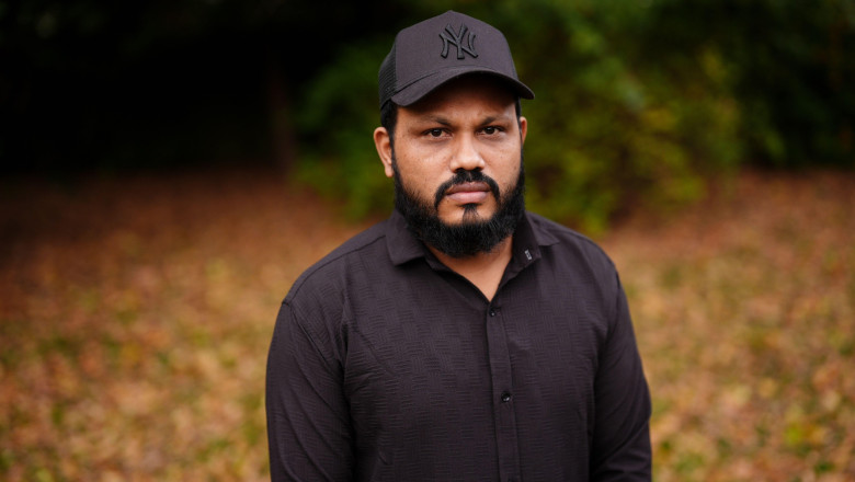 EMBARGOED TO 0600 GMT MONDAY NOVEMBER 3 The sole survivor of the Air India crash, Vishwash Kumar Ramesh, poses for a photo in Oadby, near Leicester, following an interview with the PA news agency. Briton Ramesh survived the disaster on June 12 that killed