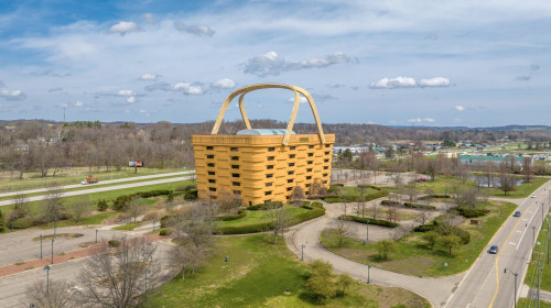 VIDEO: The world's most unusual office? Giant basket-shaped HQ with 84 windows hits the market for Ł6.3m