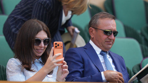 Simona Halep și Dorin Mateiu, în loja regală de la Wimbledon 2026 / Foto: Profimedia