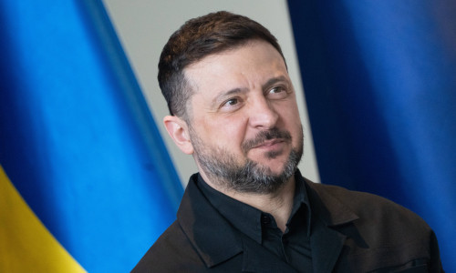Ukrainischer Präsident im Bundeskanzleramt Berlin, Deutschland – April 2026