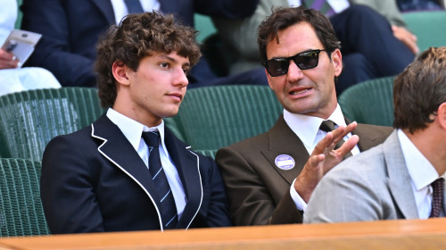 Kimi Antonelli și Roger Federer