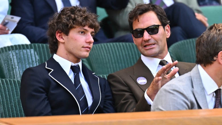 Kimi Antonelli și Roger Federer