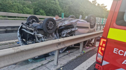 accident pe a1, in județul Sibiu