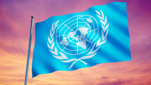 flag of the UNO UN United Nations symbol of peace