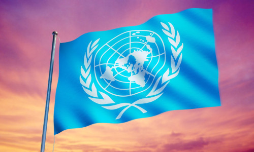 flag of the UNO UN United Nations symbol of peace