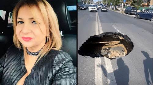 Carmen Șerban a căzut cu mașina într-o groapă, în București/ Foto: Facebook